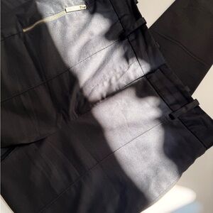 ZARA high waisted black pants with gold zipper hardware